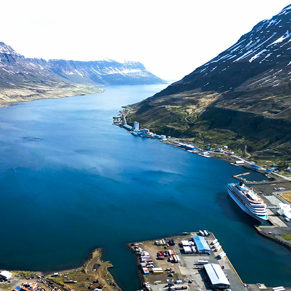 Scenic drive through Iceland's eastern fjords on the way to Hengifoss waterfall