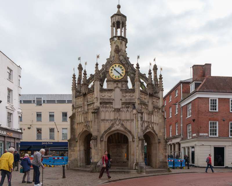 The late medieval Market Cross at the crossing of Chichester's four main streets