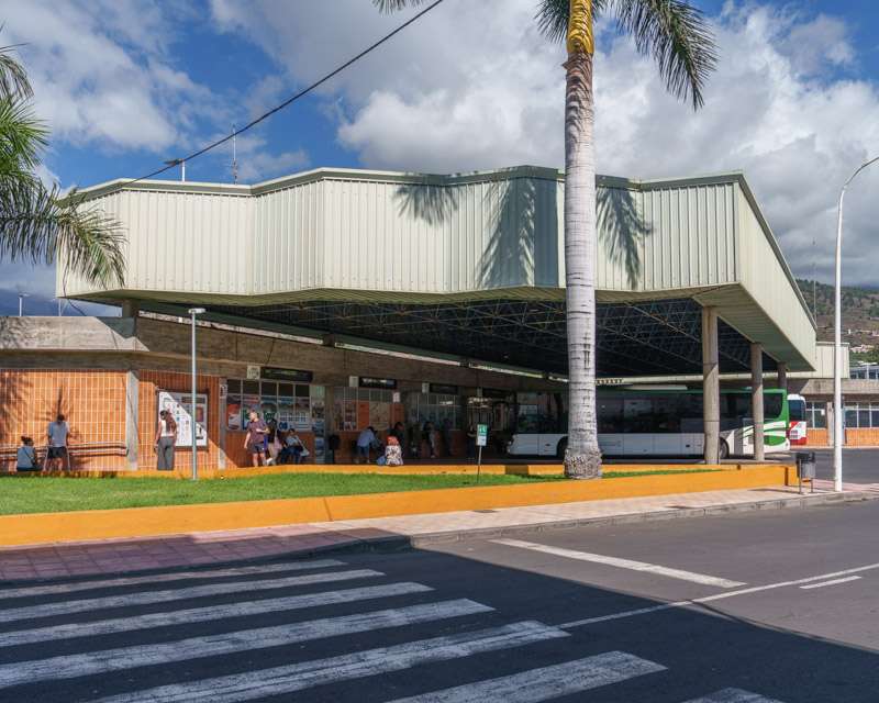 The bus station building in Los Llanos de Aridane, La Palma