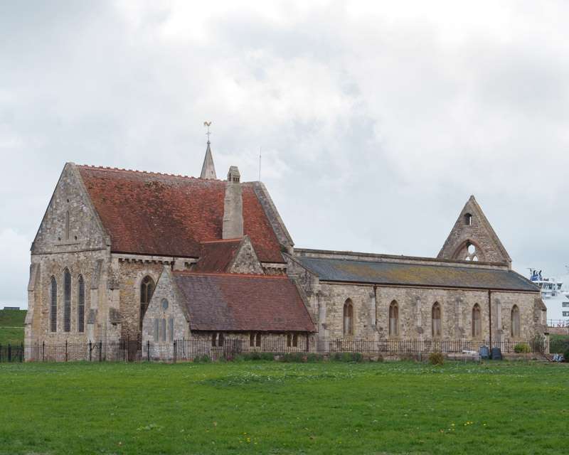 Royal Garrison Church seen from the grass of Governor's Green, Portsmouth